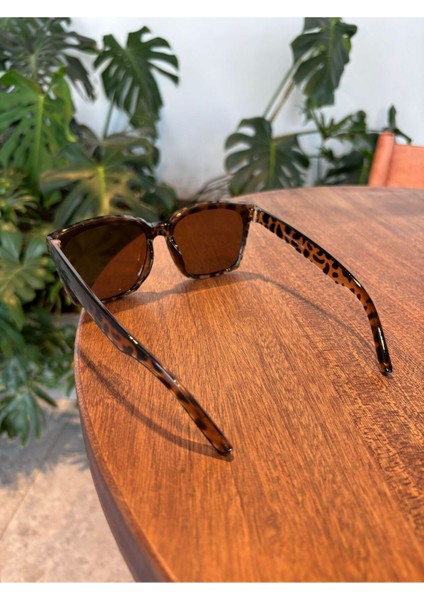 Gentle Leopar Unisex Kadın Erkek Büyük Köşeli Güneş Gözlüğü Unisex 63 Ekartman modelleri