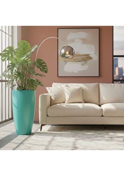 Aura Curva 70X40CM Kıvrımlı Konik Fiberglass Saksı Büyük Boy Iç Dış Mekan Dış Mekan modelleri