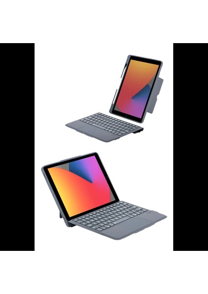 T5506D iPad 10.2 (9.nesil) Kılıf Palermo Ledli Klavyeli Standlı Tablet Kılıfı - Siyah indirimleri