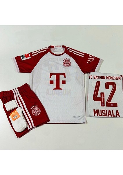 B.a.y.e.r.n/m.ü.n.i.h 2023-24 Sezon Jamal Musiala Iç Saha Çocuk Forması 4'lü Set fiyatları