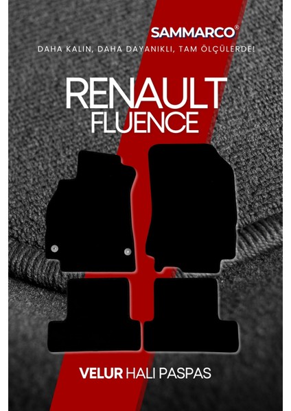 Renault Fluence 2013 Halı Paspas Velur Paspas Kumaş Paspas Oto Paspas modelleri