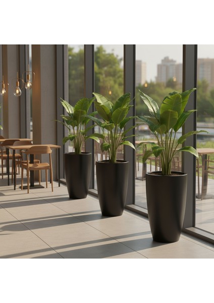 Aura Curva 70X40CM Kıvrımlı Konik Fiberglass Saksı Büyük Boy Iç Dış Mekan Dış Mekan fiyatları