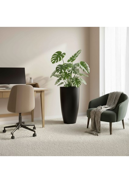 Aura Curva 70X40CM Kıvrımlı Konik Fiberglass Saksı Büyük Boy Iç Dış Mekan Dış Mekan indirimleri