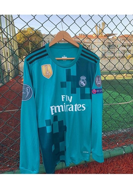 R. Madrid 2018 Cristiano Ronaldo Sezonu Uzun Kollu Turkuaz Forma modelleri