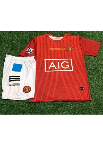 M.unitedd Moskova 2008 Sezonu Cristiano Ronaldo Çocuk Forması 4'lü Set (Red) fiyatları