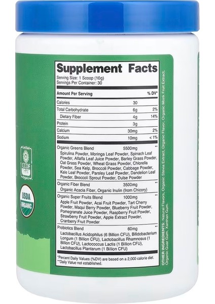 cost Organic Super Greens Super Foods 309 Gram fiyatları