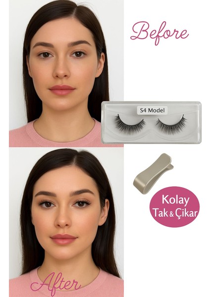 Manyetik Takma Kirpik Seti 3D Doğal Yoğun Hacim – Uygulama Aparatı Hediyeli, Kolay Takılan ve Yeniden Kullanılabilir fiyatları