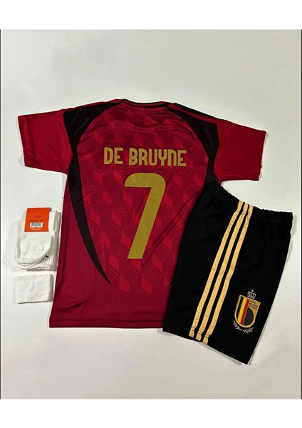 Kevin De Bruyne 2024-25 Yeni Sezon Belçika Çocuk Forması 4'lü Set