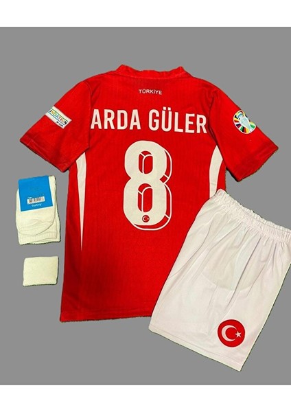Arda Güler Türkiye Milli Takımı Euro 2024 Deplasman Taraftar Çocuk Forması 4'lü Set