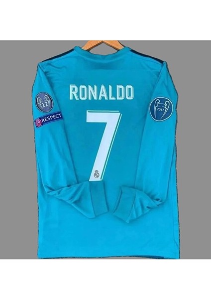 Cristiano R,o,n,a,l,d,o, 2017-18 Şampiyonlar Ligi Uzun Kollu Deplasman FORMASI0098262655511