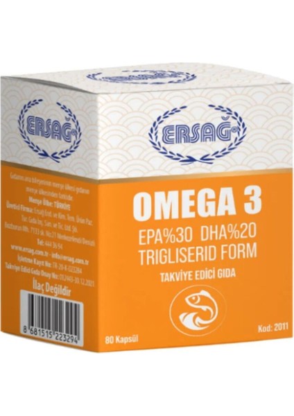 Omega 3, Kapsül 80 Adet