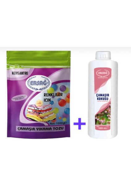 Çamaşır Kokusu 1000ML + Renkliler Için Çamaşır Yıkama Tozu 1000GR