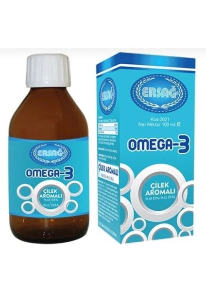 Çilek Aromalı Omega-3 Sıvı