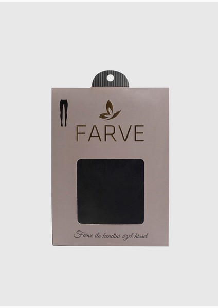 Siyah Farve Puantiyeli Külotlu Çorap Siyah