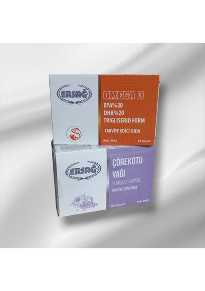 Omega 3 + Çörekotu Yağı Jel Kapsül Fırsat Paketi
