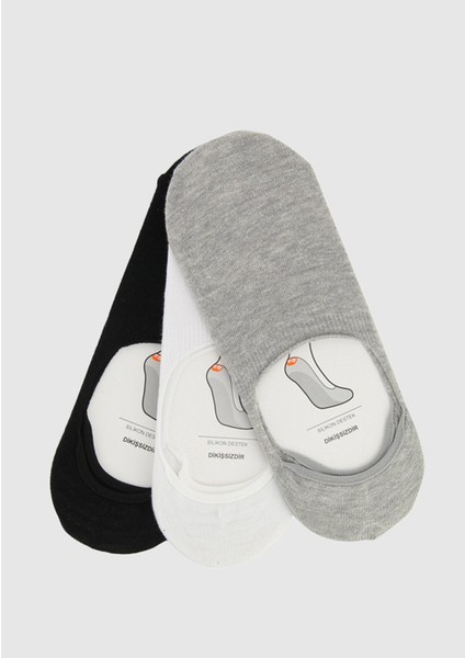 Siyah Socksmax 2226 3lü Siyah-Beyaz-Gri Suba Erkek Çorabı