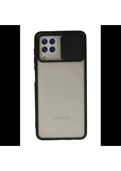 Samsung Galaxy A22 Kılıf Palm Buzlu Kamera Sürgülü Silikon