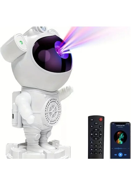 Akıllı Astronot Projeksiyon Gece Aydınlatma &amp;amp; Bluetooth Hoparlör (2818) indirimleri
