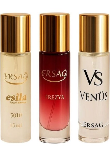 Esila 15ML Frezya 15ML Venüs 15 ml Parfüm Seti