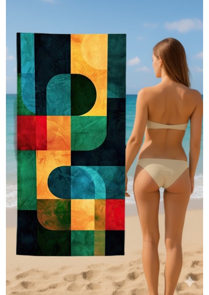 Pamuk Plaj Havlusu – Desenli Tasarım – 75X150 cm fiyatları