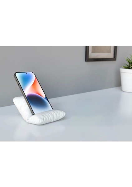 Yastık Telefon Tutucu-Beyaz