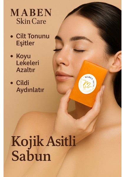 Doğal Kojik Asitli Cilt Sabunu Leke Karşıtı & Aydınlatıcı (Yüz & Vücut) 100GR 2 Adet