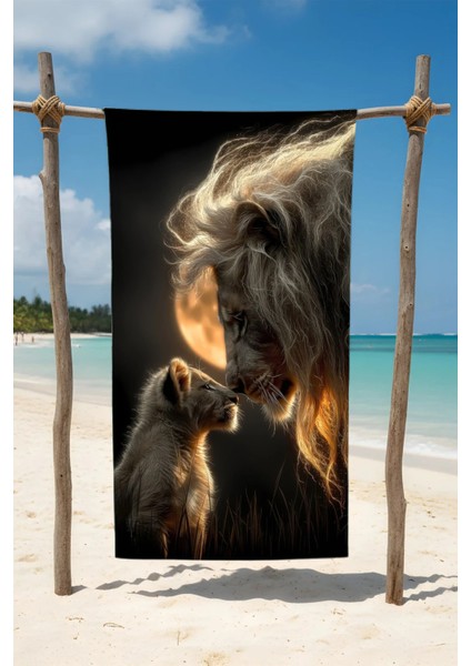 Pamuk Plaj Havlusu – Aslan Tasarım – 75X150 cm