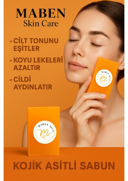 Doğal Kojik Asitli Cilt Sabunu 100GR + Arındırıcı Likit Yüz ve El Peeling Jel 100ML