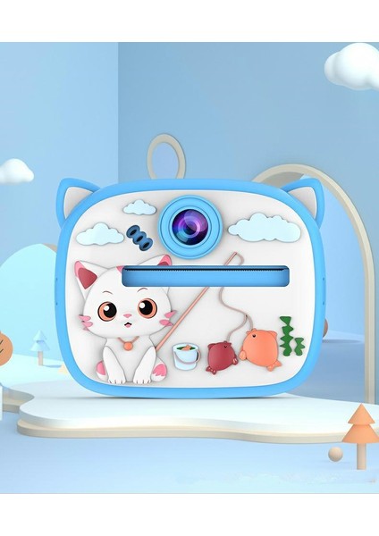 Kedi Temalı Anında Baskılı Çocuk Kamerası Print Kamera | Çift Kamera, 2,0″ Ekran, Silikon Kılıf fiyatları