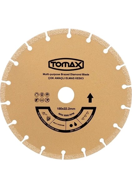 Buğz Çok Amaçlı Elmas Kesici Disk - 180X22