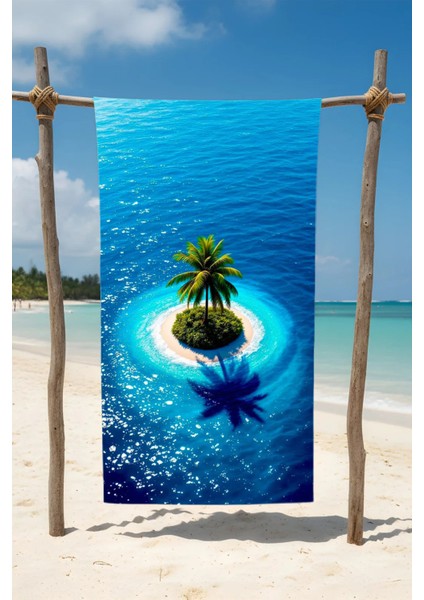 Pamuk Plaj Havlusu – Deniz Tasarım – 75X150 cm