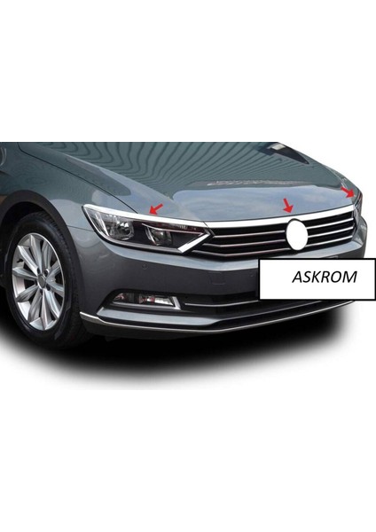 Vw Volkswagen Passat B8 Uyumlu Sedan Far Üstü Çıta 3 Parça 2015 ve Sonrası Paslanmaz Krom fiyatları