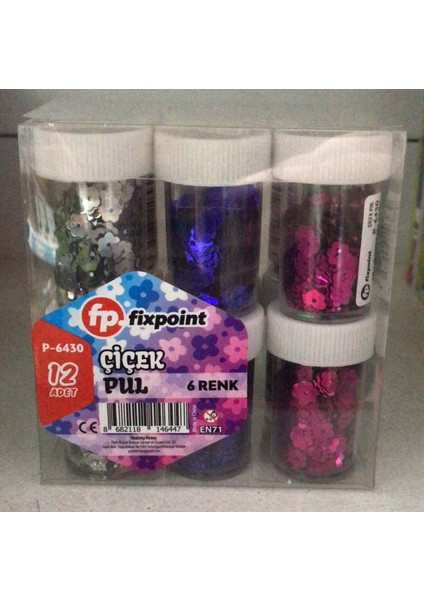Fi̇xpoi̇nt Çi̇çek Pul Renkli̇ P-6430 12