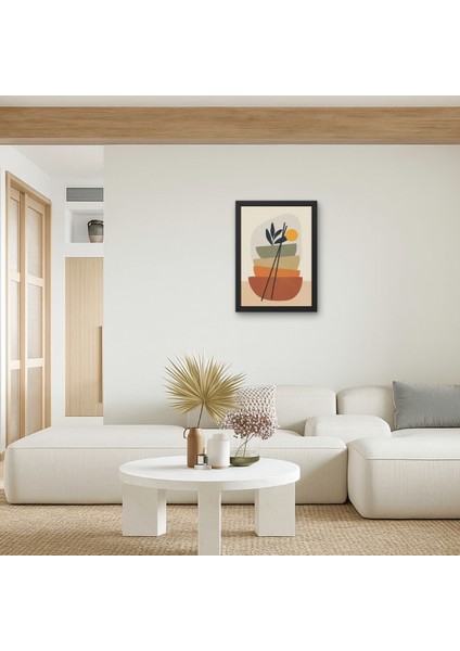 Boho Kase Formlar Ahşap Tablo Duvar Dekoru | Minimalist Iskandinav Sanat 15X20 20X30