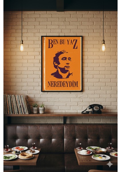 "ben Bu Yaz Neredeydim" Retro Poster | Cem Karaca Nostalji Duvar Dekoru | Türk Sanat Ahşap Tablo