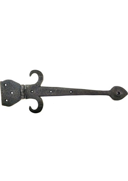 Antika Tarz Dekoratif Pirinç Kuyruklu Çanak Menteşe - 137X390 Mm, Oksit