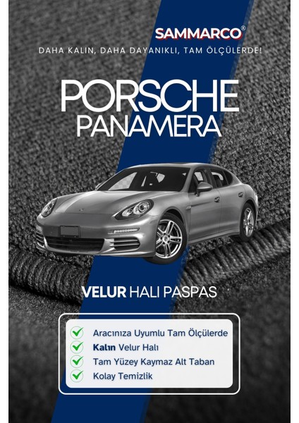 Porsche Panamera 2009 Halı Paspas Velur Paspas Kumaş Paspas Oto Paspas fiyatları