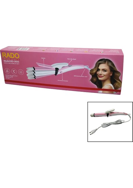 Rado RD-3835 Şekillendirici Saç Güzellik Seti - 4&apos;lü, 60W (5067) modelleri
