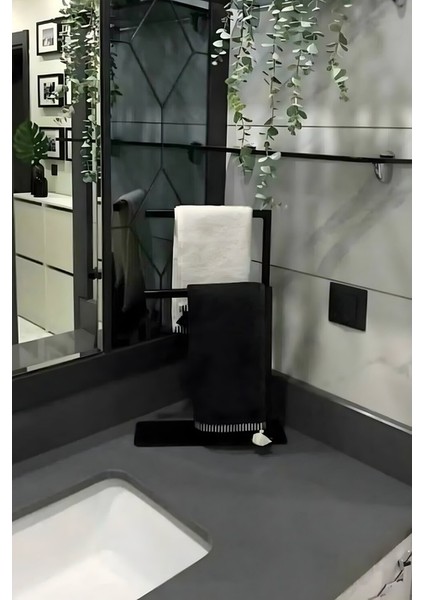 Modern Metal Havlu Askısı Tezgah Üstü Havlu Asacağı Minimalist Ikili Havluluk Banyo Toparlayıcı modelleri