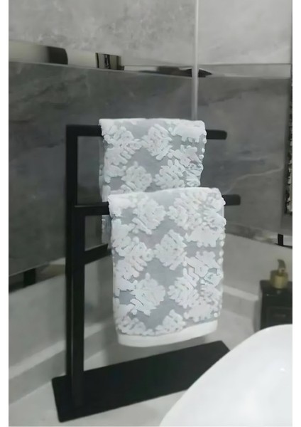 Modern Metal Havlu Askısı Tezgah Üstü Havlu Asacağı Minimalist Ikili Havluluk Banyo Toparlayıcı fırsatları
