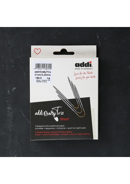 Addi Crasytrio 3 Lü 3,25 mm 21 cm Misinalı Çorap Ş