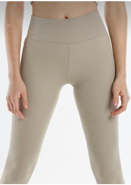 Yüksek Bel, Fitilli, Toparlayıcı Interlok Beli Lastikli Örme Kadın Tayt indirimleri