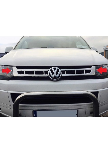 Vw Volkswagen Transporter T5 Uyumlu Ön Panjur 2 Parça 2003 ve Sonrası Paslanmaz Krom fiyatları