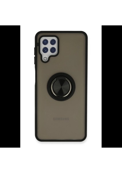 Samsung Galaxy A22 Kılıf Montreal Yüzüklü Silikon Kapak