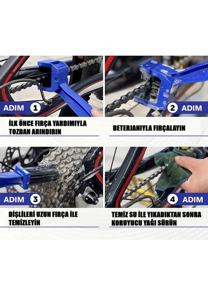Motorsiklet Bisiklet Zinciri Temizleme Fırçası Çift Taraflı indirimleri