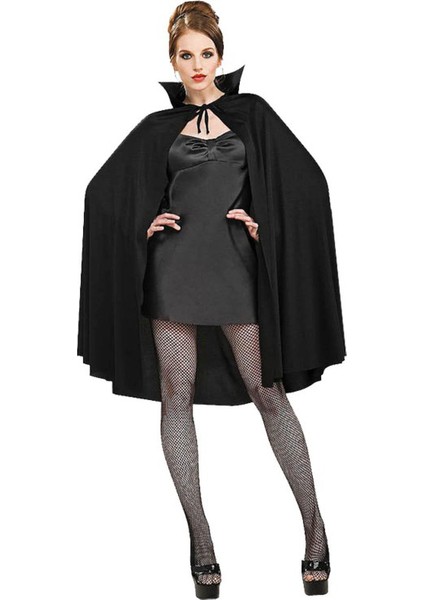 Parti Aksesuar Siyah Renk Yakalı Halloween Pelerini 90 cm fırsatları