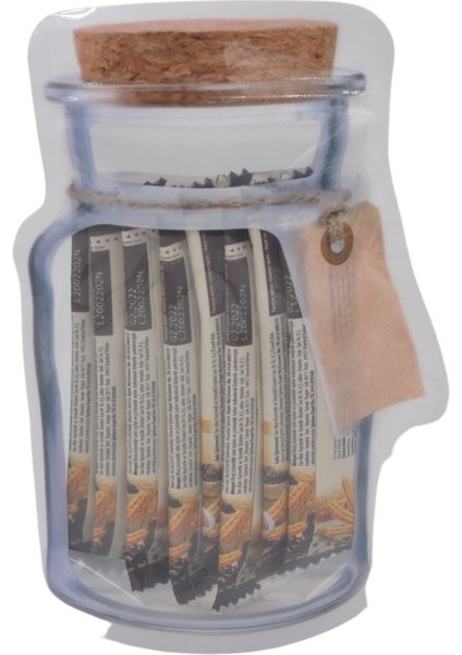 Kavanoz Görünümlü Kilitli Poşet Çıtçıtlı ve Pratik Torba 4 Adet (5067) fırsatları