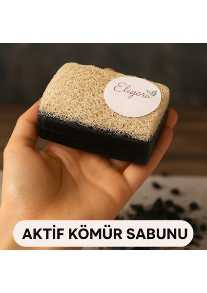 Doğal Kabak Lifli Aktif Kömür Sabunu