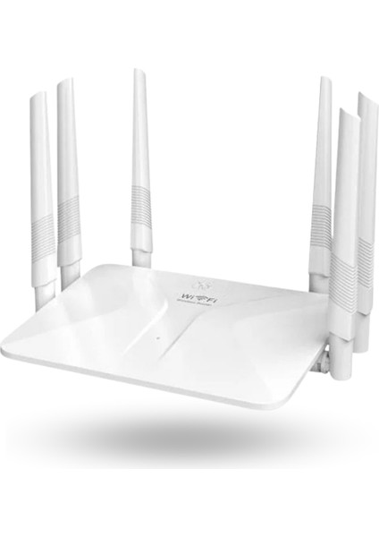 Büro Ev Ofis Cihazları Için Beyaz 4port 2,4ghz 300MBPS 6ANTEN Wifi Router