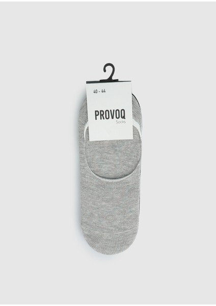 Multi Provoq Çorap Gri-Beyaz-Siyah 3'lü Patik 40-44